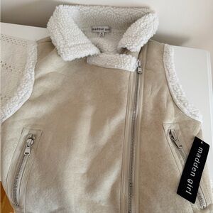 Madden Girl Beige Sherpa Vest